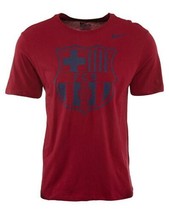 Nike Mens Barcelona Core Crest Football T-Shirt Color Burgundy Size 2XL - £35.89 GBP