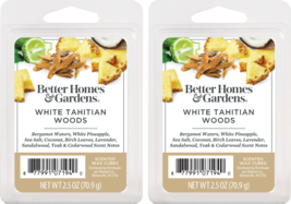 Better Homes and Gardens Scented Wax Cubes 2.5oz 2-Pack (White Tahitian Woods) - £9.58 GBP