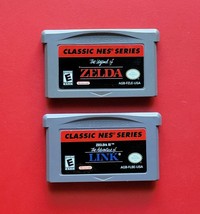 Legend of Zelda I &amp; II 1 2 Link NES Series Game Boy Advance Authentic Saves - £65.76 GBP
