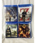 Lot of 4 Blu-ray World War Z, Pacific Rim 3D, The Hunger Games, Lincoln ... - $19.47 CAD