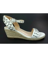 Vince Camuto White Studded Adalina Ankle Strap Wedge Heels Sandals Shoes... - £50.26 GBP