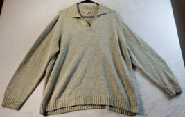 St. John&#39;s Bay Sweater Women Size 3X Beige Acrylic Long Sleeve Collared Pullover - £17.25 GBP