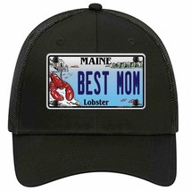 Best Mom Maine Lobster Novelty Black Mesh License Plate Hat - £23.31 GBP