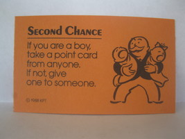 1988 Free Parking Board Game Piece: Second Chance card #23 - £0.78 GBP