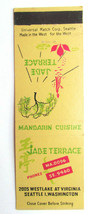 Jade Terrace - Seattle, Washington Mandarin Restaurant 20 Strike Matchbook Cover - £1.56 GBP