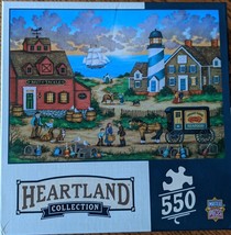 Masterpieces Heartland Day&#39;s End Sea Lighthouse 550 Pc Jigsaw Puzzle Ame... - £6.21 GBP