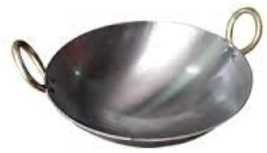 iron kadhai for cooking ,hand made kitchen utansile from 12 inch  2 ltr  - £15.69 GBP