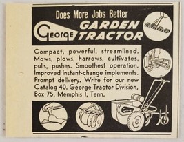 1948 Print Ad George Garden Tractors Made in Memphis,Tennessee - £6.10 GBP