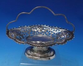 Middle Eastern Sterling Silver Compote with Swing Handle Pierced Engraved #6499 - £386.97 GBP