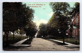 Postcard View On E. Wheeling St. Washington Pennsylvania c.1911 - £6.42 GBP