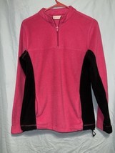 Bobbie Brooks Pullover With 1/4 Zipper Pink With Black Women’s SM (6) - £11.10 GBP