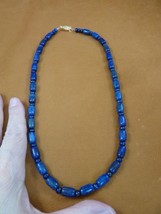 v657-9) 20" long Blue Lapis Lazuli 6x9mm beads beaded Necklace fashion JEWELRY - $73.85