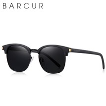 Retro Semi-Rimless Women Sun Glasses Men Classic Fashion Sunglasses Polarized Sh - £22.55 GBP