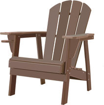 Adirondack Chairs, All-Weather Adirondack Chair, Fire Pit Chair (Classic, Teak) - £162.16 GBP