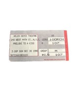 Mary-Louise Parker &amp; Timothy Hutton &quot;Prelude To A Kiss&quot; Ticket Stub 12/3... - €8,68 EUR