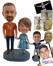 Personalized Bobblehead Father and daughter have a princess day wth gourgeous ou - £124.31 GBP