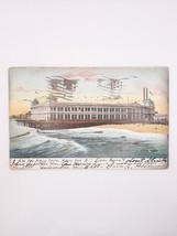 Asbury Park NJ New Casino c.1906 Glitter Postcard Posted Oak Grove Far Hills - £14.54 GBP