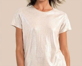 Molly Bracken shimmer tee in Beige - size XS - £26.56 GBP