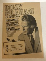 Billy Graham Special TV guide Vintage Print Ad The Blood Of Jesus Christ Tpa1 - £4.78 GBP