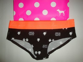 NEW VICTORIA&#39;S SECRET PINK LOGO HIPSTER PANTY HALLOWEEN GHOULS SUPPORT G... - $12.86