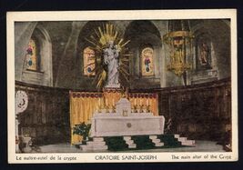 ORATOIRE SAINT JOSEPH - Montreal Canada - interior MAIN ALTAR of the CRYPT  - $4.90