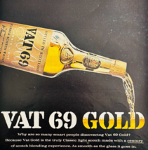 1965 Vat 69 Gold Scotch Whisky Advertisement Distillery Liquor Vintage D... - $24.99