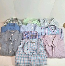 Peter Millar Long Sleeve Button Down Medium Lot Of 10 Shirts Bundle Golf Shirt - $186.96