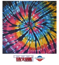 Hav-A-Hank Rainbow Storm Tie Dye Bandana Head Neck Wrap Scarf Face Mask Cover - £7.05 GBP
