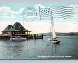 Yacht Club And Harbor Burlington Vermont VT 1910 DB Postcard P14 - £3.07 GBP