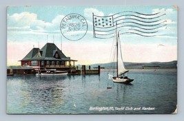 Yacht Club And Harbor Burlington Vermont VT 1910 DB Postcard P14 - £3.07 GBP