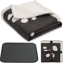 Fleece Pet Blanket &amp; Pee Pad Set Waterproof Reusable Dog Blanket S &amp; M Dogs NEW - £39.58 GBP