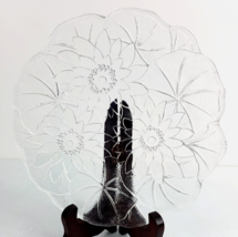 Vintage Clear Glass Floral Salad Plate 6&quot; Box 115 - £4.50 GBP