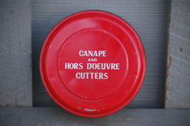 Old Vintage Set of 12 Canape &amp; Hors D-Oeuvre Cutters Tool Metal Tin Japan - £7.78 GBP