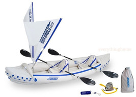 Sea Eagle 370 Quiksail Kayak Package- Sail, 2 Paddles, 2 Seats, Pump Bag &amp; More! - £398.87 GBP
