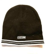 BLACK CLASSIC CUFFLESS CCM LOGO KNIT BEANIE HAT SKI CAP TUQUE w/THIN STR... - £7.31 GBP