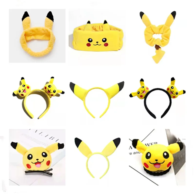 Kawaii pokemon Cartoon Headwear Cute Pikachu Headband, Face Wash Headband, Cute - £6.58 GBP+