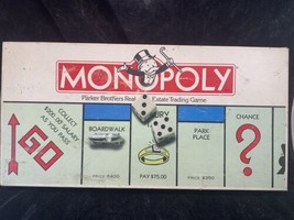 Vintage 1985 Monopoly Board Game Parker Brothers For Parts Money Board Pieces - £6.36 GBP