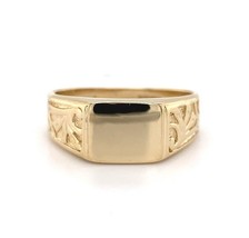 14k Yellow Gold Blank Signet Ring Jewelry (#J5770) - £315.28 GBP