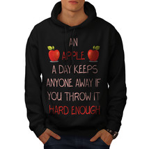 Wellcoda Apple Day Keep Away Mens Hoodie, Funny Casual Hooded Sweatshirt - £25.20 GBP+