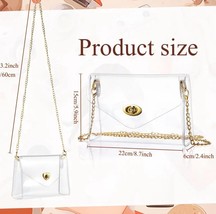 Casual Mini Womens Transparent Tote Bag PVC Stadium Approved Handbag Pur... - $9.00