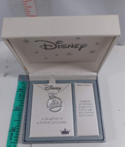 Disney Kohl&#39;s Fine Silver Plated Charm necklace a daughter is a forever princess - $24.75