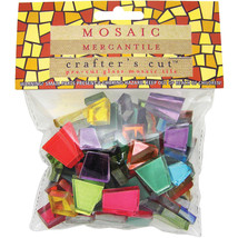 Crafter&#39;s Cut Mosaic Tiles .5lb-Assorted Mirrors - £14.51 GBP