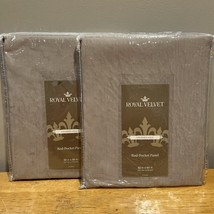2 JCP Royal Velvet Crushed Voile Rod-Pocket Sheer Panels 50&quot; x 84” Soft ... - $730.19 MXN