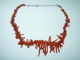 Fine Vintage Natural Long Pink-Red Corals Jewelry Necklace, Length 32.5 cm - $949.15 MXN