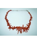 Fine Vintage Natural Long Pink-Red Corals Jewelry Necklace, Length 32.5 cm - €43,00 EUR