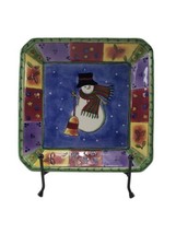 Vintage Sango The Sweet Shoppe Christmas By Zuezipkin Snowman 10&quot; Platter - £12.05 GBP