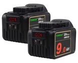 2 Pack Dcb200 20V 9.0Ah Replacement Battery Compatible With Dewalt 20V C... - $169.99