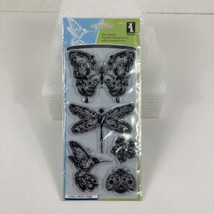 Inkadinkado Clear Stamps 99121 Mindscape Butterfly Dragonfly Hummingbird... - $9.89