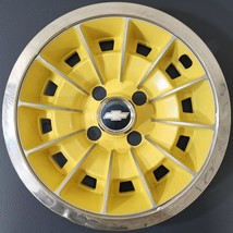 ONE 1975-1980 Chevrolet Monza # 3100 13" Yellow Hubcap OEM # 00367532 USED - £31.45 GBP