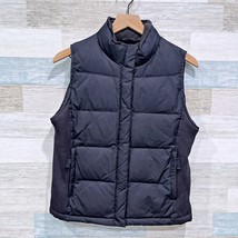 GAP Vintage Y2K Puffer Vest Black Full Zip Down Insulated Pockets Womens XS - £36.92 GBP